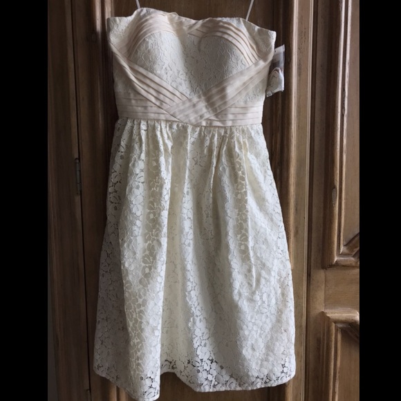 vince camuto strapless dress